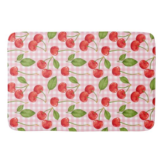 Tapis De Bain Motif Sweet Red Cherry (Devant)
