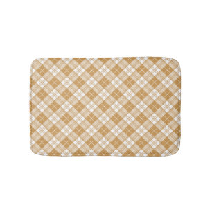 Tapis De Bain Motif Tartan Brun Blanc yxm0uat9