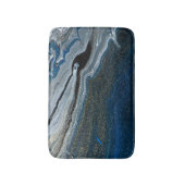 Tapis De Bain Motif tendance en marbre bleu (Devant (Vertical))