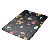 Tapis De Bain Motif Terrazzo Noir (Angle)
