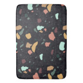 Tapis De Bain Motif Terrazzo Noir (devant Vertical)