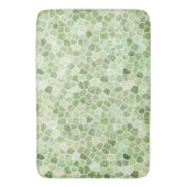 Tapis De Bain Motif Terrazzo Patchwork Pavé Vert Pâle (devant Vertical)