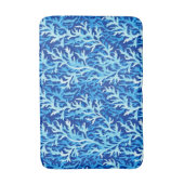 Tapis De Bain Motif textile du littoral d'algues bleues (Devant (Vertical))