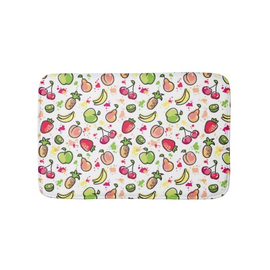 Tapis De Bain motif tiré par la main de fruits (Devant)