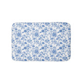 Tapis De Bain Motif Toile Floral Bleu Blanc (Devant)