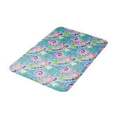 Tapis De Bain Motif tourbillon fractal, turquoise, rose, multi (Angle)