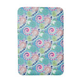 Tapis De Bain Motif tourbillon fractal, turquoise, rose, multi (Devant (Vertical))