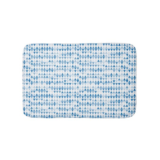 Tapis De Bain Motif triangle bleu (Devant)