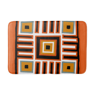 Tapis De Bain Motif tribal africain moderne abstrait