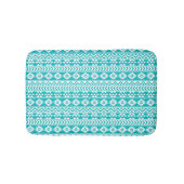 Tapis De Bain Motif tribal aztèque grunge turquoise (Devant)
