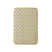 Tapis De Bain Motif Tribal Géométrique Olive & Magenta Moderne (Devant (Vertical))