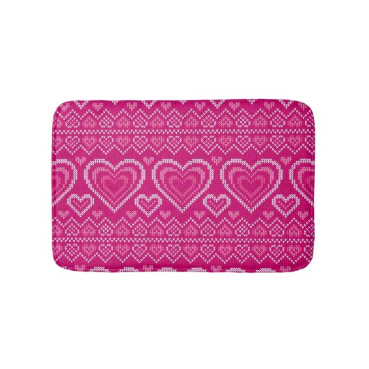 Tapis De Bain Motif tricoté par Saint-Valentin 2 (Devant)