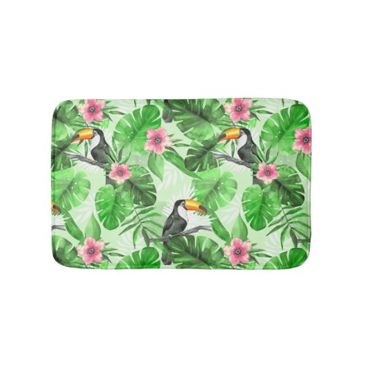Tapis De Bain Motif tropical avec toucan (Devant)