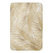 Tapis De Bain Motif Tropical de feuille d'or moderne (devant Vertical)