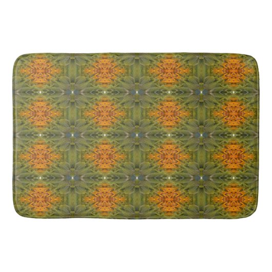 Tapis De Bain Motif vert avec orange (Devant)