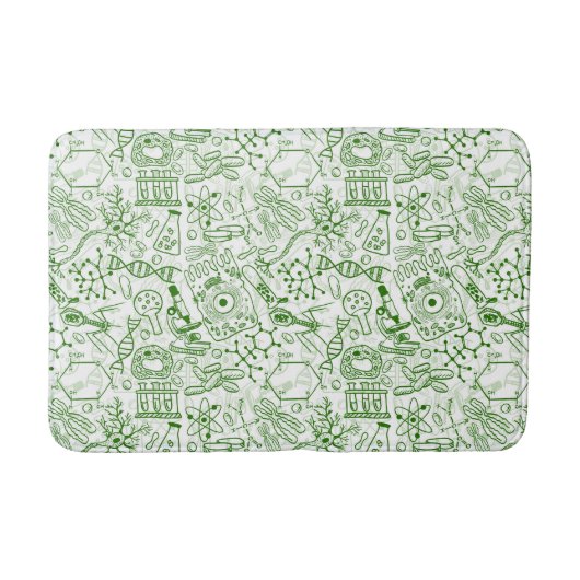 Tapis De Bain Motif vert de biologie (Devant)