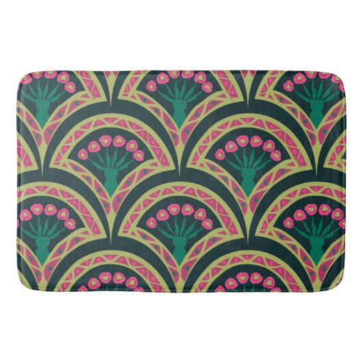 Tapis De Bain motif vert en forme de coque (Devant)