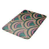 Tapis De Bain motif vert en forme de coquille (Angle)