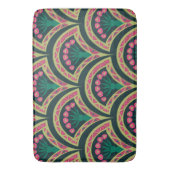 Tapis De Bain motif vert en forme de coquille (devant Vertical)