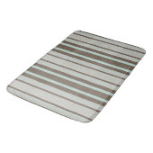 Tapis De Bain Motif vert et Brown à bande (Angle)