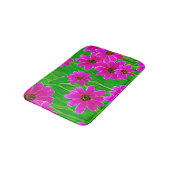 Tapis De Bain Motif vert et rose vif (Angle)