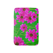 Tapis De Bain Motif vert et rose vif (Devant (Vertical))