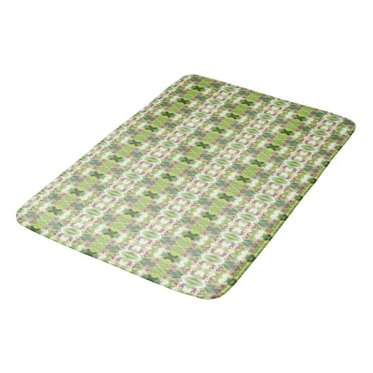 Tapis De Bain Motif vert foncé et clair (Angle)
