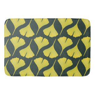 Tapis De Bain Motif vert Ginkgo Leaf - Printemps Botanique