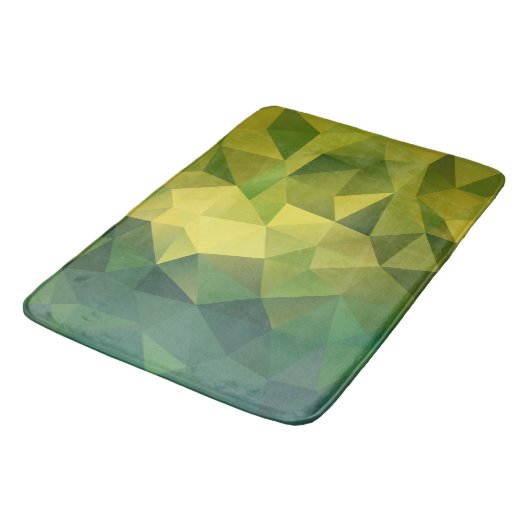 Tapis De Bain Motif vert jaune (Angle)