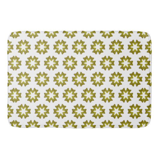 Tapis De Bain Motif Vert Olive (Devant)