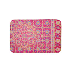 Tapis De Bain Motif vintage de broderie indienne