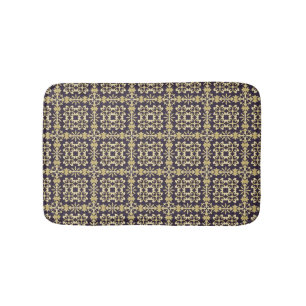 Tapis De Bain Motif vintage de damassé d'art, d'or