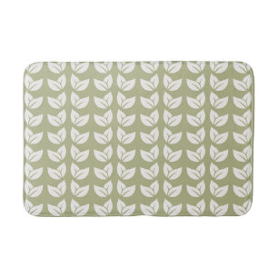 Tapis De Bain Motif Vintage Green Retro Y2K Leaf