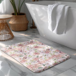 Tapis De Bain motif vintage rose pastel<br><div class="desc">Belle roses vintages rose astel sans couture motif.</div>