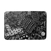 Tapis De Bain Motif Whimsical Black and White tendance (Devant)