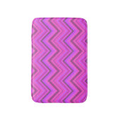 Tapis De Bain Motif zigzag à rayures roses (Devant (Vertical))