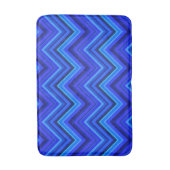Tapis De Bain Motif zigzag rayures bleues (Devant (Vertical))