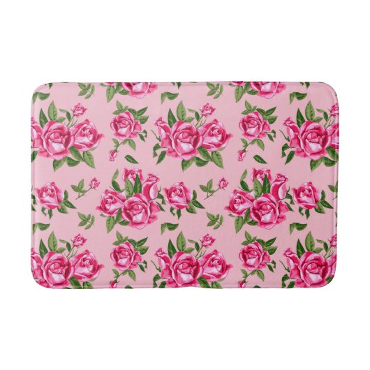 Tapis De Bain Motifs de Shabby Chic Rose (Devant)