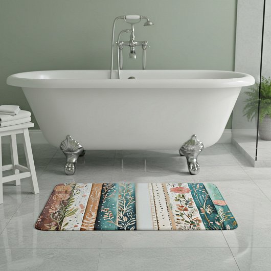Tapis De Bain Motifs mixtes shabby chic