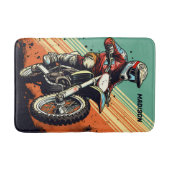 Tapis De Bain Motocross de nom personnalisé (Devant)