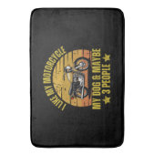 Tapis De Bain Motocyclette de chien (devant Vertical)