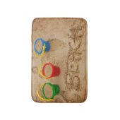 Tapis De Bain Mots de sable de plage (Devant (Vertical))