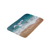 Tapis De Bain Mouette au-dessus de la mer (Angle)