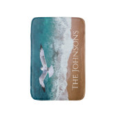 Tapis De Bain Mouette au-dessus de la mer (Devant (Vertical))