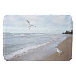 Tapis De Bain Mouettes à la plage