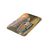 Tapis De Bain Mountain Sunset Wildflowers Retro Hippie Van Life (Angle)