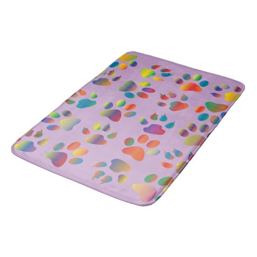 Tapis De Bain Mousse de mémoire luxueusement douce, Empreintes d (Angle)