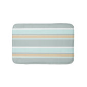 Tapis De Bain Mousse de mer unique vert Taupe blanc Tan Stripes (Devant)