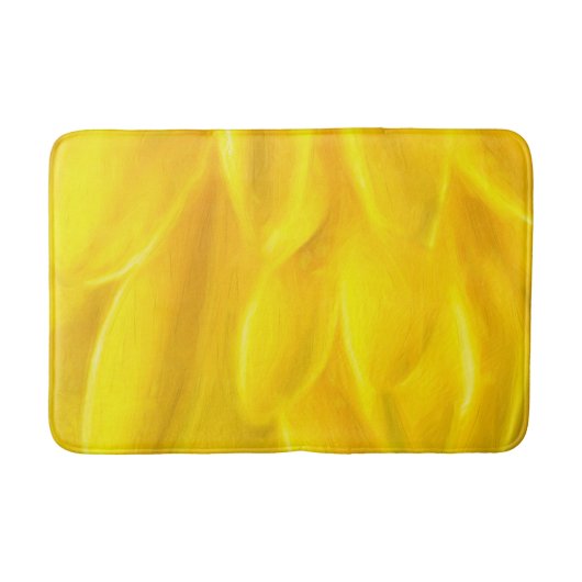 Tapis de bain moyen Abstraction Petale Jaune (Devant)