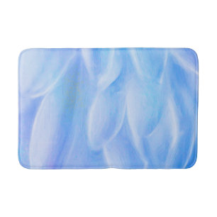 Tapis de bain moyen Abstraction Pétales Bleues